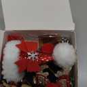 NBjiuyin 8Pcs Christmas Hair Clips Cute Decorative Cute Hair Accessories Antlers Headdress Hairpin Christmas Tree Hat Hair Bows for Girls Women Kids Gifts