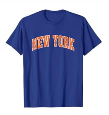New York - Throwback Design Print - Classic T-Shirt, Blue, Small