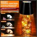 Wireless Bottle Lamp, 5200mAh RGB Bottle Lamp Shade 3 Color Mode Colored Stepless Dimmable LED Bottle Lights for Liquor Wine Bottles, Rechargeable Touch Whiskey Bottles Stopper Night Light Kit