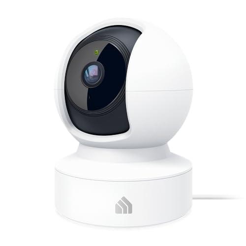 2K+ Indoor Pan/Tilt Wired Security Camera - Works as a Baby Monitor & Pet Camera, Motion Detection & Tracking, 2-Way Audio, Night Vision, Subscription-Free Local Storage or Optional Cloud, KC410S