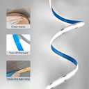 ZSLAIFU 5V LED Strip Lights, White USB LED Light Strip, 3.28FT Dimmable Cob LED Strip Light, High Brightness Short LED Strip for Display Cabinet, Living Room, TV Lights