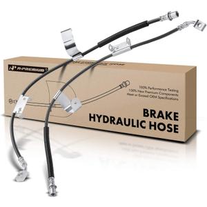 A-Premium Front Brake Hydraulic Hoses Compatible with Select Chevy, GMC and Hummer Models - Silverado 2500 HD/3500 HD, Sierra 2500 HD 2007-2010, Sierra 3500 HD 2008-2010, Yukon XL, H2(Pack of 2)
