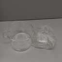 2.3L / 78 fl. oz. Clear Glass Pot with Lid Saucepan Heat Resistant Glass Stove and Pan with Lid Soup, Milk, Baby Food, Pasta (78oz/2300ml)