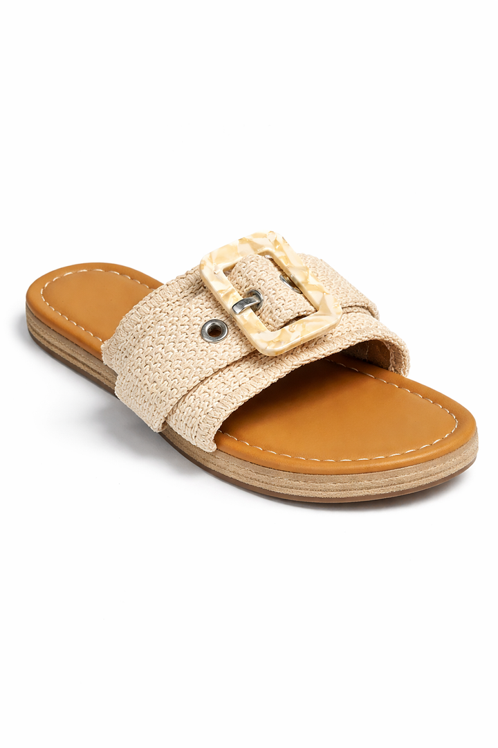 Sweet Life Women Slide Sandals Tan Brown, 8