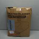 Electric Heated Blanket 84"x90" Queen Size, Dual-Sided Microplush Sherpa for Bedroom Couch Use, 4 Heat Settings & 10 Hours Auto Off Energy Saving, Dual Controller, Machine Washable - Leopard Print