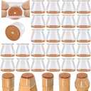 21 Pcs Chair Leg Floor Protectors for Hardwood Floors Silicone Covers to Protect Wood Tile Floors Felt Pads Furniture Leg Caps Anti-Scratch Reduce Noise (Fit:1.3"-2")