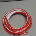 ToLanbbt Flexible Quarter Round Molding, 120 Inch Peel and Stick Rubber Trim, Double-Sided Self Adhesive Bendable Edge Molding for Floor, Bathroom, Kitchen, Countertop, 1/2 W x 1/2 H, White