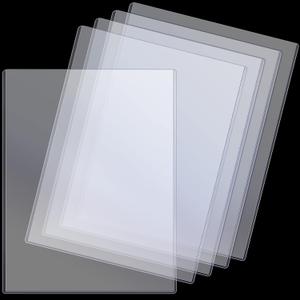 Teling 5 Pcs 8 1/2" x 11" Rigid Print Protectors Clear Rigid Sleeve Plastic Paper Page Protectors Clear Sheet Cover Photo Plastic Sleeve Hard Document Holder Birth Certificate Cover