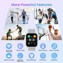 Smart Watch for Men Women Fitness: 1.83 Inch Bluetooth Call Smartwatch with Blood Oxygen Blood Pressure Monitor Compatible with Android Ios 100+ Sports Mode Heart Rate Monitor Step Counter IP67 Watch (Silver)