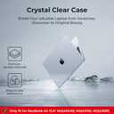 EooCoo Compatible with MacBook Air 13 inch Case M5 2026-2022 M4 M3 M2 Model A3449 A3240 A3113 A2681, Mac Air 13.6 inch Hard Shell & Keyboard Cover & Screen Film & Type-C, Crystal Clear