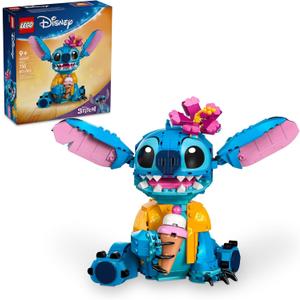 LEGO Disney Stitch Toy Building Kit, Disney Toy for 9 Year Old Kids, Buildable Figure with Ice Cream Cone, Fun Gift for Girls, Boys and Lovers of The Hit Movie Lilo and Stitch, 43249