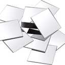 Jetec 25 Pcs Mini Size Acrylic Square Mirror Adhesive Small Square Mirror Tiles for Crafts and DIY Projects Supplies (2 Inches)