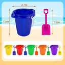 Large Sand Pail with Shovel, 7'' Large Size Sand Water Bucket for Beach Fun Great Summer Party Accessory(6 Bucket + 6 Shovels)