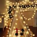 2 x TURNMEON [ Timer 19.7 Ft 50 LED Snowflake Lights Decor, Battery Operated Fairy String Christmas Tree Lights Decorations Outdoor Indoor Xmas Party Home Bedroom Wedding Holiday Garden Decor(Warm White)