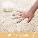 Beige Bathroom Rugs 17"x24" - High-Density Microfiber Bath Mat, Fluffy Non Slip Absorbent and Washable Bathroom Mat - Ideal for Small Spaces, Vanity, Toilet, or Pet Mat