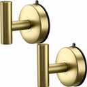 DGYB Large Cup Hooks for Bathrooms Set of 2 Gold Towel Hooks for Stainless Steel 15 Lb Removable Wall Hooks for Hanging Heavy Duty