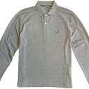 Nautica Mens Classic Fit Long Sleeve Polo Shirt (S, Charcoal Heather)