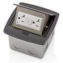 Leviton Pop-Up Floor Box with 20 Amp, Tamper-Resistant Self-Test GFCI Outlet, Bronze, PFGF2-BZ