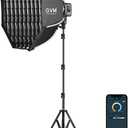 GVM SD80D 80W LED Video Light Kit with Softbox, Bowens Mount, CRI97+, 2700K-7500K Color Temperature, APP Control, and Tripod Stand for Video and Wedding Shooting