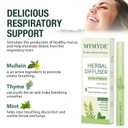 Herbal Diffuser Sticks Upgraded - Thyme & Mint Extract - Designed for Lung Detoxification and Oral Freshness - Soothing Relaxation Sticks - Your Choice for Health and Aromatherapy