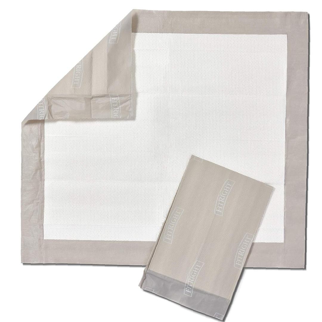 Medline FitRight Extended Use Disposable Underpad, 5X More Absorbent, Bed Pad with Wetness Wicking and Odor Control, 30 x 36 inches, 70 Count