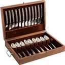 Silverware Storage Box with Lid, Flatware Storage Case with Handle, Silverware Chest Boxes for Flatware Organizer for Silver