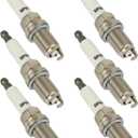 ECCPP Spark Plug Platinum Iridium Fit for 2007-2009 for Acura for MDX 3.7L/V6,2002-2005 for Honda for Civic 2.0L/L4 Replacement for 6994,IZFR6K-11 (6 Spark Plugs)