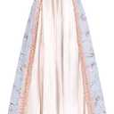 LTAKK Regency Dress Women Regency Costume Empire Waist Tea Party Victorian Gown with Sash and Corsage (Large, Pink)