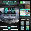 Car Radio Stereo for Honda Accord 8th 2008-2013, 10.1 Inch Android GPS Navigation Head Unit Radio Replacement with CarPlay Android Auto Multimedia Video Player with Backup Camera - 2+32GB