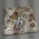 Flax Throw Pillow Cover Green Pattern Pine Cones Realistic Look Vintage Pinecone Winter 20x20 Inches Pillowcase Home Decor Square Cotton Linen Pillow Case Cushion Cover