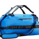 Haimont Large Waterproof Duffel Backpack Roll-Top Heavy Duty Dry Duffle Bag for Boating, Travel, Motorcycle, Kayaking, Camping, 60L (Blue)