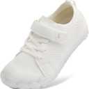 LeIsfIt Kids Girls Boys Shoes Wide Barefoot Shoes Kids Anti-Slip Sneakers Lightweight Hiking Sneakers for Toddler Little Big Kid White 13 Little Kid Kid