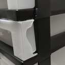 IRIS USA Plastic Drawer Storage Organizer Rolling Cart, with Wheels Casters, 4-Drawers, for Classroom Art Craft Supplies Dresser Closet Bathroom Laundry Room, Black/Pearl