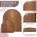 2 Pcs Decorative Wood Cutting Board Wooden Rainbow Decor Boho Kitchen Decor Serving Trays Cutting Chopping Block for Home Kitchen Farmhouse Decoration Wall Shelf Mantel(Brown,Pine)