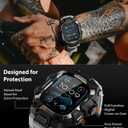 ULTIMAL Rugged Case with Band for Apple Watch 49mm,Compatible with Apple Watch Ultra 3/2/1, Military Grade Shockproof Bumper Cover for iWatch Tactical Band Men (49mm,Grey)