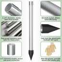 Well Drilling Kit, 1-1/4 Stainless Steel Well Drive Point for Soft Soil, 5x39" Galvanized Drive Point Pipes, Heavy Duty Sand Point Well Kits for Shallow Water, 36"Point 60 Mesh, for Garden, Farm, Lawn