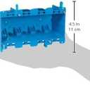 Carlon B468R Work Outlet Box, 4 Gang, 7.57-Inch Length by 2.89-Inch Width by 3.56-Inch Depth, Blue