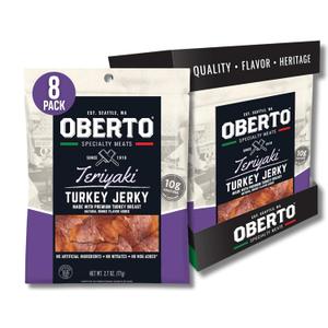 Oberto Specialty Meats Teriyaki Turkey Jerky, 2.7 Ounce (Pack of 8) BB Date: Jan 23/2027 Oberto Specialty Meats Teriyaki Turkey Jerky, 2.7 Ounce (Pack of 8) BB Date: Jan 23/2027