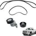 munirater Serpentine Belt Tensioner Pulley Kit Replacement for Silverado 1500 Avalanche Tahoe 2009-2013