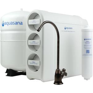 Aquasana SmartFlow Reverse Osmosis Water Filter System - High-Efficiency Under Sink RO Removes up to 99.99% of 90 Contaminants, Including Fluoride, Chlorine, and Lead - Oil Rubbed Bronze (ORB) Faucet