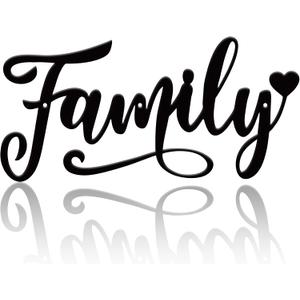 Prrivnix Family Wall Decor 16x7.76 Inch Black Family Wall Decoration for Living Room Families Decor for Wall Home Decor Personalized Gifts Modern Farmhouse Wall Decor Signs