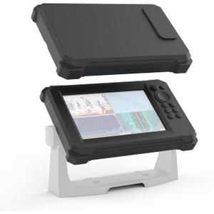 Holicfun Silicone Protective Cover for Lowrance Eagle 7 Fish Finder, Black