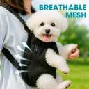 Mosago Dog Backpack Carrier, Adjustable Pet Front Carriers, Legs Out Carrying Sling Travel Bag for Small Medium Dogs 2.5-4 Lbs, Soft Wearable Puppy Chest Carry Backpacks for Walking/Hiking/Camping (Small, Black)