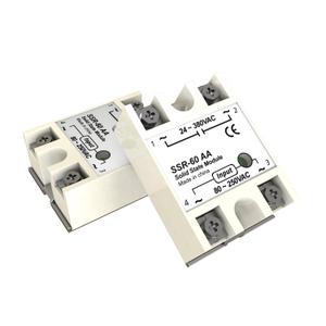 Solid State Relay 60AA Input 80-250V AC Solid State Relay to Output 24-380V AC 60A Semi-Conductor Relay 2PCS