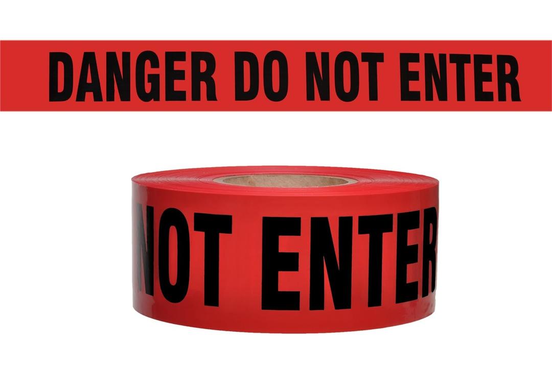 Swanson Tool Co BT3100RDGRDNE3 3 inch by 1000 Foot 3 MIL Non-Detectable Barricade Safety Tape"Danger Do Not Enter" Red with Black Print