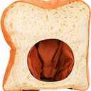 Warmtree Cute Plush Hat Funny Novelty Plush Animal Fruit Hat Mask Cap Photo Props Dress Up Hat Cosplay Halloween Party Costume Headgear (Bread)