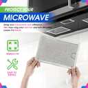 Microwave Filter Replacement 7.64 x 5.12 for GE WB06X10309 WB06X10359 Microwave Grease Filter - Also Fits LG Kenmore and More - Filters Kitchen Oven Air Entering Over the Range Vent Fan (4-Pack)