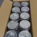 novelinks 16 oz Clear Plastic Jars with Lids, Refillable 16oz Mason Jars with Lids & Storage Containers for Kitchen & Household Use (20 Pack,grey)