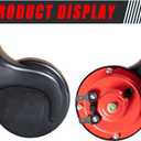 12V Universal UTV Horn Kit with Blue Rocker Switch Compatible with Polaris Ranger RZR, Kawasaki, etc