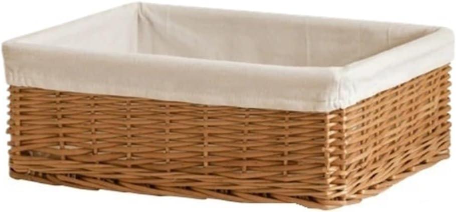 Handmade Wicker Storage Basket Woven Sundries Organizer for Desktop Natural Decorative Baskets(S1 30x20x10cm) Handmade Wicker Storage Basket Woven Sundries Organizer for Desktop Natural Decorative Baskets(S1 30x20x10cm)